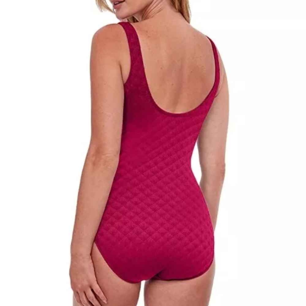 NWT GOTTEX | One Piece Textured Swimsuit - Picture 4 of 12